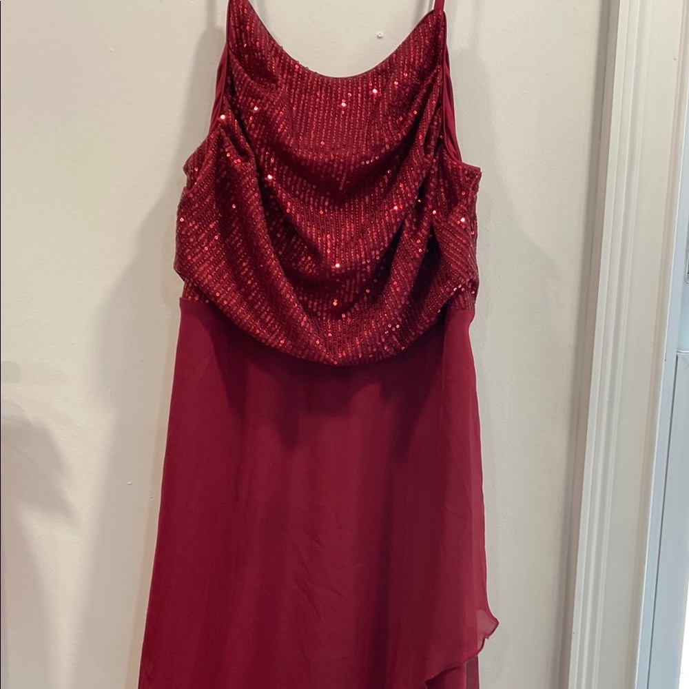 Popular Basics Red Sequin Dress
